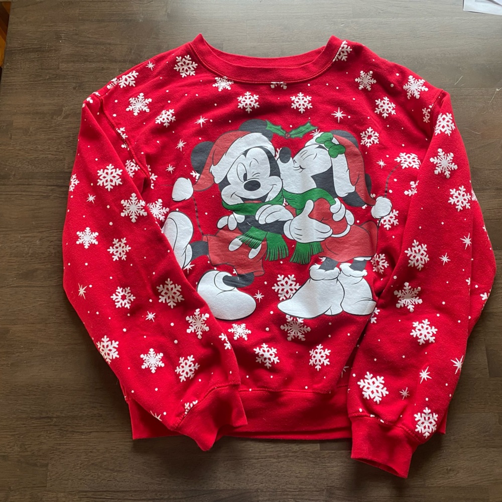 Disney Mickey and Minnie Christmas Sweatshirt
